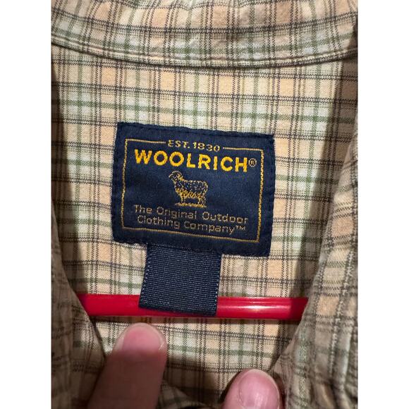 Woolrich Flannel Button Down Shirt Men's Size Small Long Sleeve Brown Plaid - Picture 3 of 5